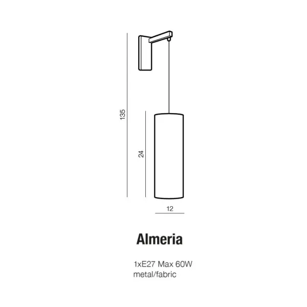 Бра настенное в спальню и гостиную ALMERIA BLACK Azzardo в стиле модерн