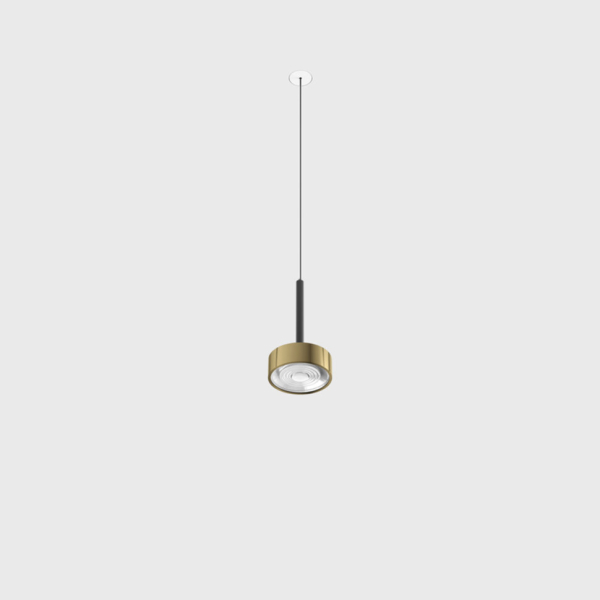 SOL MINI P NANO, D75mm, H135mm, 7W LED, 24°, 3000K, IP20, чёрный/латунь (03.7531.7.930.BK/BR)
