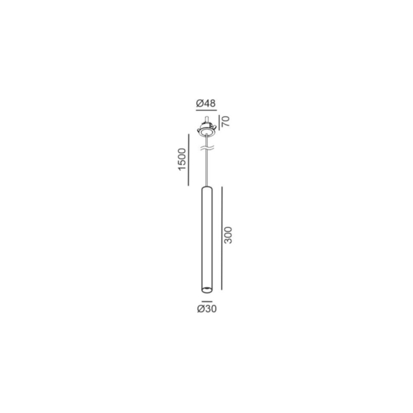 TUB S P 300 NANO, D30mm, H300mm, 8W LED, 50с, 4000K, IP20, білий (03.0332.8.940.WH)