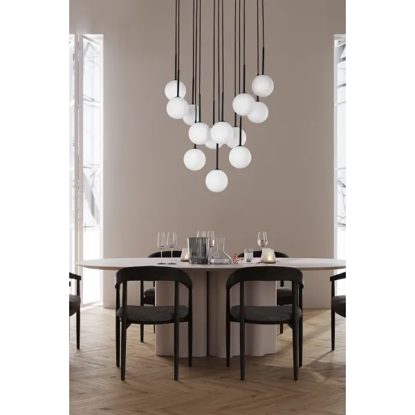 Подвесной светильник в стиле модерн MARTIN BLACK WHITE LAMPA  13 TK Lighting в гостиную, кухню в цвете черный