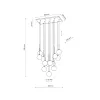 Подвесной светильник в стиле модерн MARTIN BLACK WHITE LAMPA  13 TK Lighting в гостиную, кухню в цвете черный