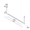 Светильник подвесной SLIMLINE, L700mm, D18mm, LED 5W, 3000К, 48V, латунь (10.1870.5.930.BR)