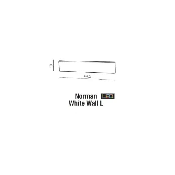 Светильник настенный светодиодный в спальню и гостиную NORMAN WALL L WHITE Azzardo, LED бра в стиле хай-тек