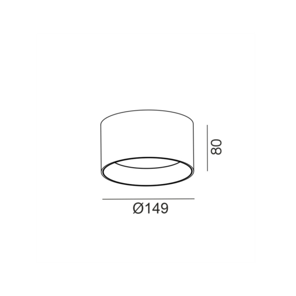 PRISMA M, D149mm, H80mm, LED 13W, 4000К, білий (02.1580.13.940.WH)