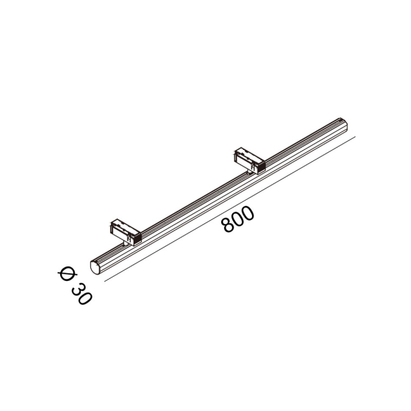 IN_LINE STICKS, D30mm, H800mm, LED 20W, 3000К, білий (06.8003.20.830.WH)