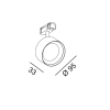 IN_LINE SOL, D95mm, H33mm, LED 10.8 W, 4000К, чорний/diamond black (06.9533.14.940.BK + SOL RING DIAMOND BLACK)