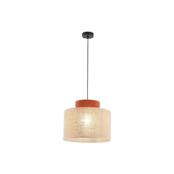 Подвесной светильник в стиле скандинавский DUO JUTA BROWN 1 TK Lighting в кухню, спальню в цвете черный
