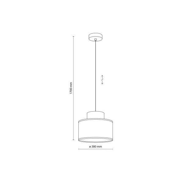 Подвесной светильник в стиле скандинавский DUO JUTA BROWN 1 TK Lighting в кухню, спальню в цвете черный