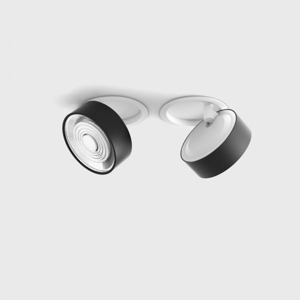 SOL IN MINI, D75mm, H26mm, LED 7W, 3000K, белый/чёрный (01.7526.7.930.WH + SOL M RING BLACK)
