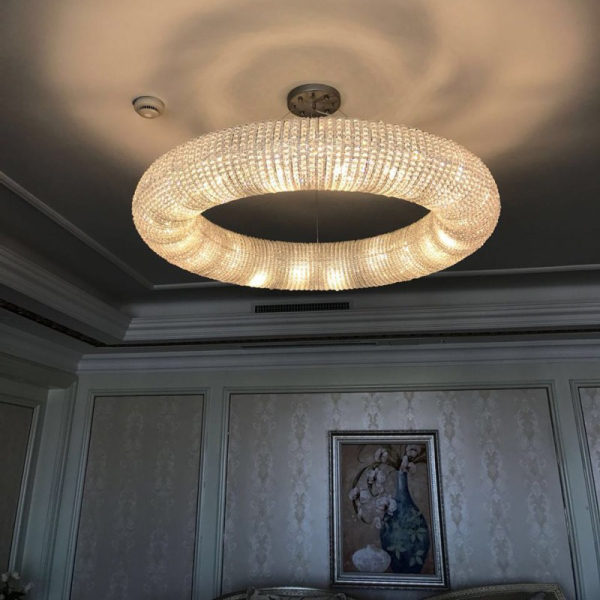 Підвісний світильник Crystal Halo D180 Silver у вітальню  LED