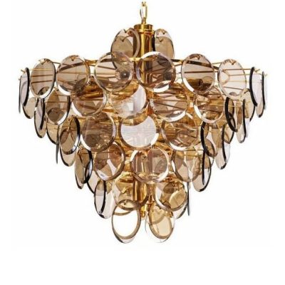 Підвісна світлодіодна люстра VERLE B D77 Gold LED