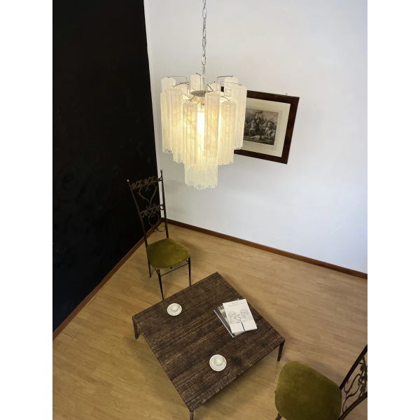 Люстра зі скляних трубок – 30 білих алебастрових келихів. MURANO TUBE 195 Anzaz Murano купити 64944грн.