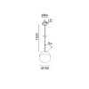 BALL M P NANO, D100мм, H1500мм, 7W LED, 3000К, IP20, белый (03.1002.7.930.WH)