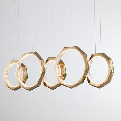 Подвесной светильник NILSIGNE COMBO L123 Brass светодиодная в гостиную