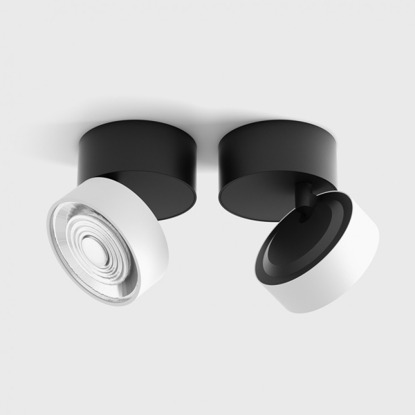 SOL SURF, D95mm, H78mm, LED 14W 3000K, чорний/білий (02.9533.14.930.BK + SOL RING WHITE)