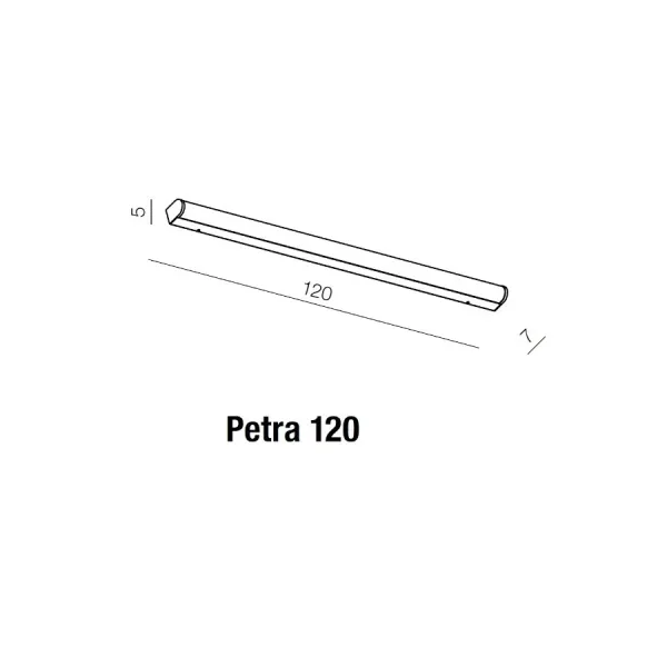 Светильник настенный светодиодный в ванную PETRA 120 4000 CHROME Azzardo, LED бра в стиле модерн