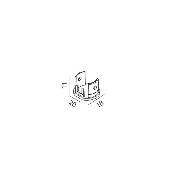 Заглушка PICO_LINE END CAP O, 2шт./компл., чёрный (16.OSECAP.BK)