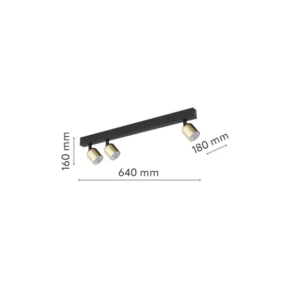 Светильник потолочный TOP GOLD 3 TK Lighting в гостиную, кухню в стиле лофт