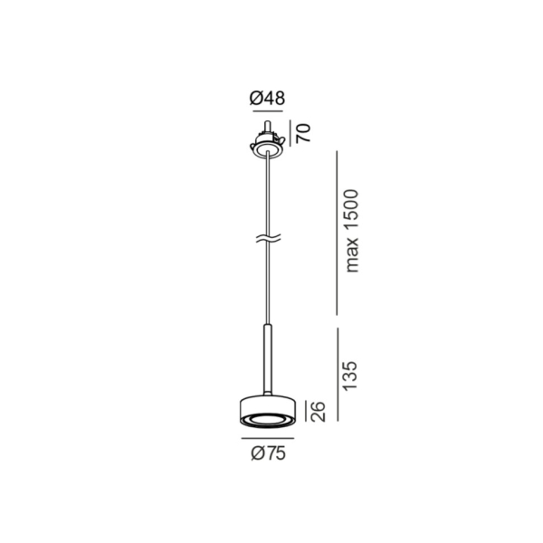 SOL MINI P NANO, D75mm, H135mm, 7W LED, 24°, 4000K, IP20, чёрный (03.7532.7.940.BK)
