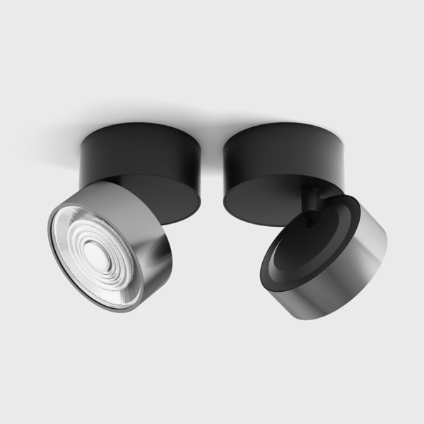 SOL SURF, D95mm, H78mm, LED 14W 4000K, чорний/хром (02.9533.14.940.BK + SOL RING CHROME)