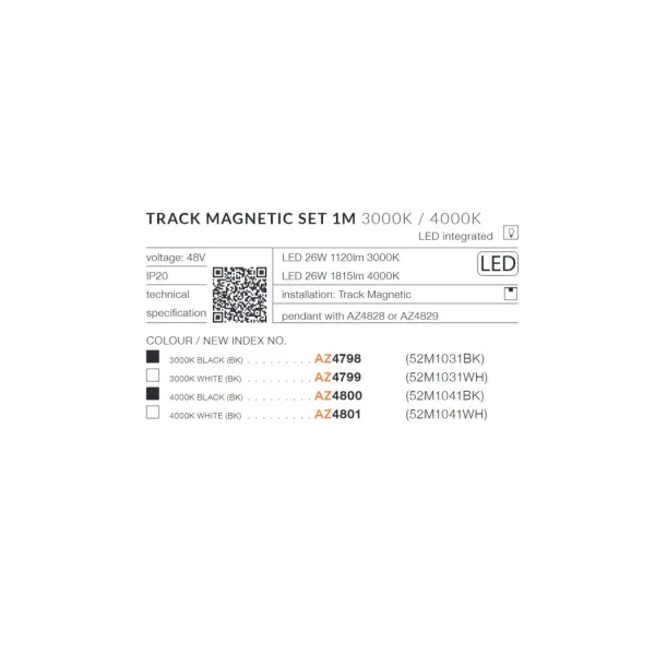ALFA TRACK MAGNETIC 52M1031BK SET