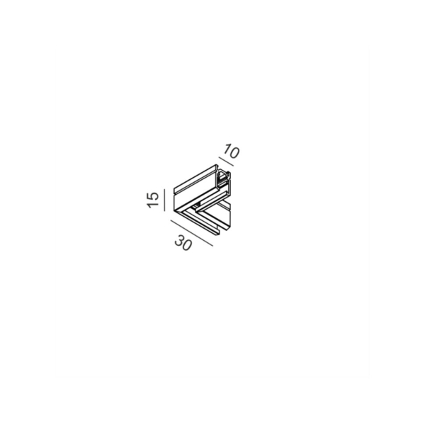 З'єднувач накладної PICO_LINE CORNER S HR, чорний (16.S90HR.BK)
