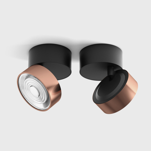 SOL SURF, D95mm, H78mm, LED 14W 4000K, чорний/мідь (02.9533.14.940.BK + SOL RING COPPER)