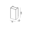 BRICK 2. L70mm, sp63mm, H130mm, 2х4W LED, 3000K, 7°, IP65, графит (08.2003.8.930.GR)