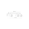 Светильник потолочный JET BLACK 3*GU10 TK Lighting в гостиную, кухню в стиле хай-тек
