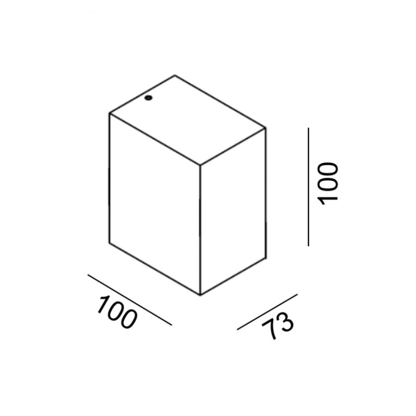 GRAPH1, L100mm, W73mm, H100mm, GU10 Max. 7W LED, белый (08.2010.7.000.WH)