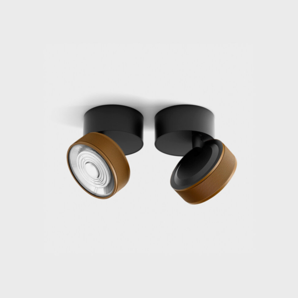 SOL SURF MINI, D75mm, H70mm, LED 7W, 3000K, чорний/coffee (02.7526.7.930.BK + SOL M RING GRAIN COFFEE)