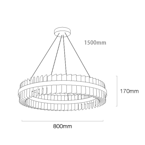 Підвісна світлодіодна люстра TIANA D100  сучасна LED