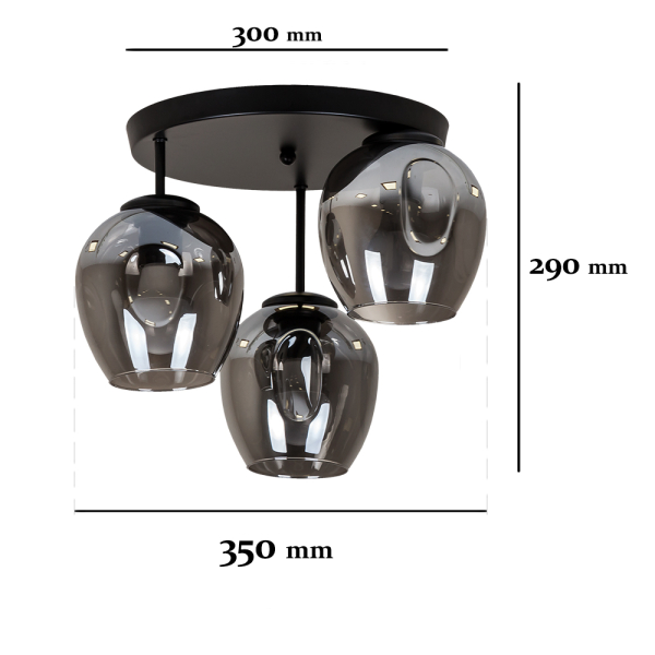 Купить Люстра 756HPR0231F-3 BK+BK (300)