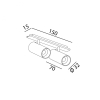 Світильник прожекторний MINI_LINE 42 TUB S A X2, D32, H70mm, CREE 2×5W, 1284Lm, 3000K, 36°, CRI&gt;,90, IP 20, білий (07.3270.10.930.WH)