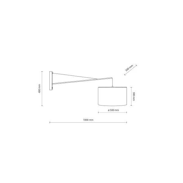 Бра настенное в спальню и гостиную GLORII BLACK  1 TK Lighting в стиле модерн