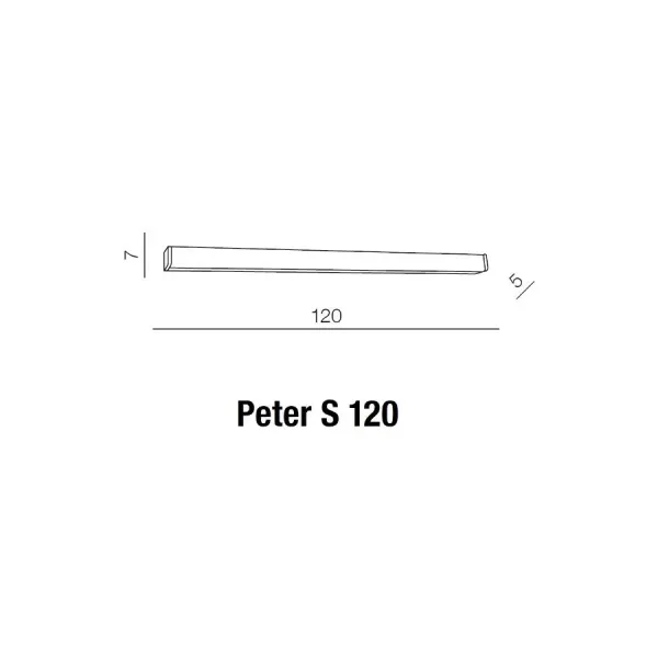 Светильник настенный светодиодный в ванную PETER 120 3000 CHROME Azzardo, LED бра в стиле модерн