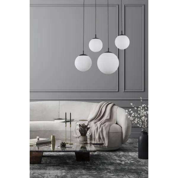 Подвесной светильник в стиле хай-тек ESME WHITE 4 TK Lighting в гостиную, кухню в цвете черный