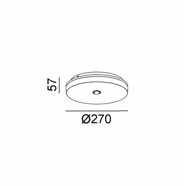 Світильник накладної FLAT R2 SMART, D270mm, h 57mm, LED 24W/18W/10W, 3000K/4000K, IP54, датчик руху, білий (02.2749.24.930/940.WH.S)