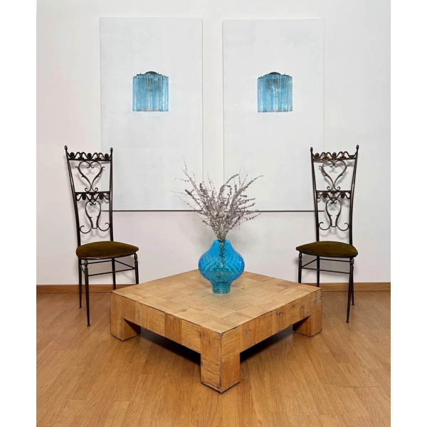 Пара настінних світильників зі скла у вигляді трубок – 5 синіх скляних трубок. MURANO TUBE 208