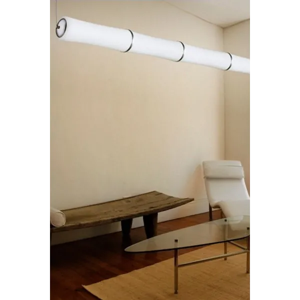 Подвесной светильник в стиле модерн BAMBOO 4 PENDANT Azzardo в гостиную, спальню в цвете никель/хром