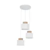 Подвесной светильник в стиле скандинавский DUO WHITE JUTA 3 коло TK Lighting в кухню, спальню в цвете белый