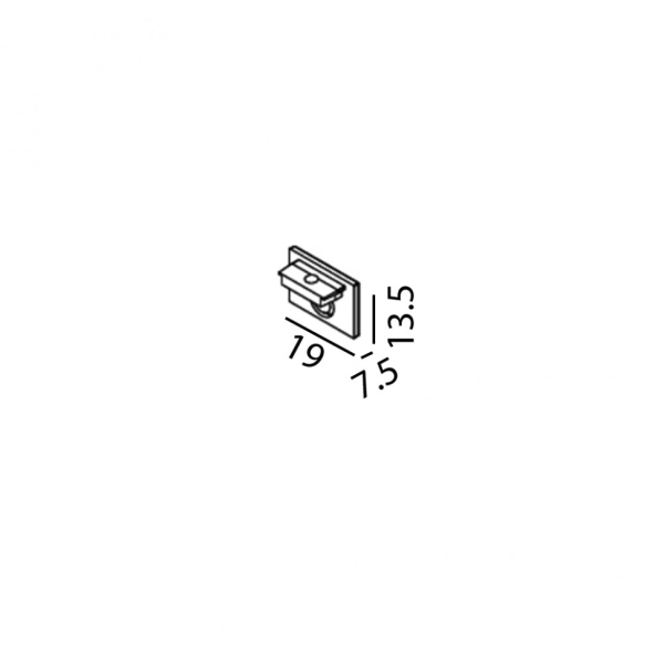 Заглушка MINI_LINE42 END CAP R/S, 2шт./компл., латунь (07.SECAP.LG)