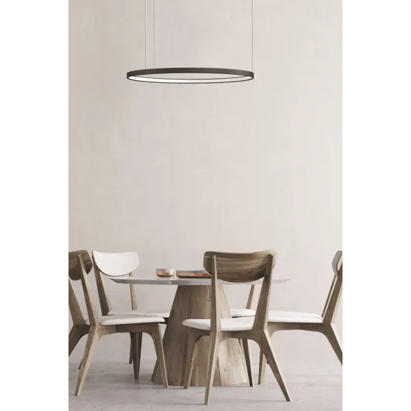 Подвесной светильник в стиле хай-тек AGNES PENDANT 48 DIMM CCT SWITCH BK Azzardo в гостиную, кухню в цвете черный