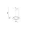 Подвесной светильник в стиле хай-тек AGNES PENDANT 48 DIMM CCT SWITCH BK Azzardo в гостиную, кухню в цвете черный