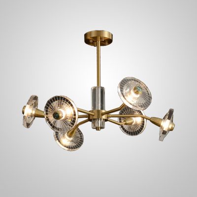 Стельова світлодіодна люстра JANICA L18 Brass LED