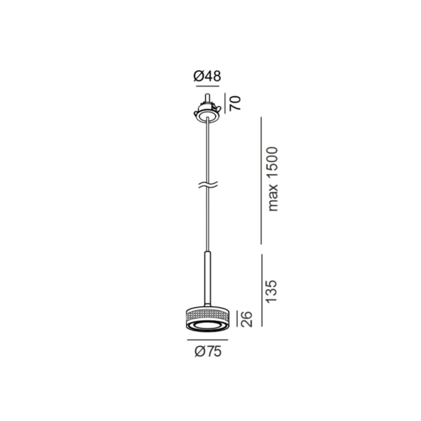 SOL MINI P NANO, D75mm, H135mm, 7W LED, 24°, 3000K, IP20, чёрный (03.7532.7.930.BK/BKG)