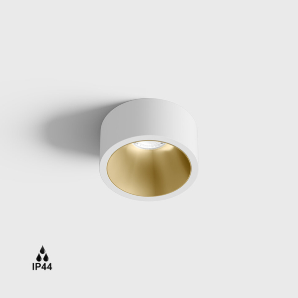 INVISIBLE MINI OUT, D55mm, H58mm, LED 6.3W, 4000K, белый/латунь (01.2203.7.940.WH/BR)