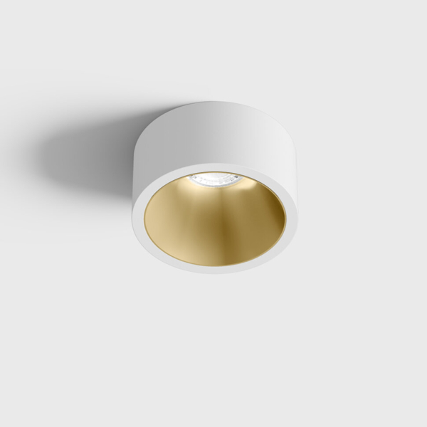 INVISIBLE MINI OUT, D55mm, H58mm, LED 6.3W, 4000K, белый/латунь (01.2203.7.940.WH/BR)