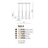 Подвесной светильник в стиле лофт IZZA 4 SMOKY Azzardo в кухню, коридор в цвете черный