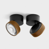 SOL SURF, D95mm, H78mm, LED 14W 3000K, чорний/coffee (02.9533.14.930.BK + SOL RING GRAIN COFFEE)